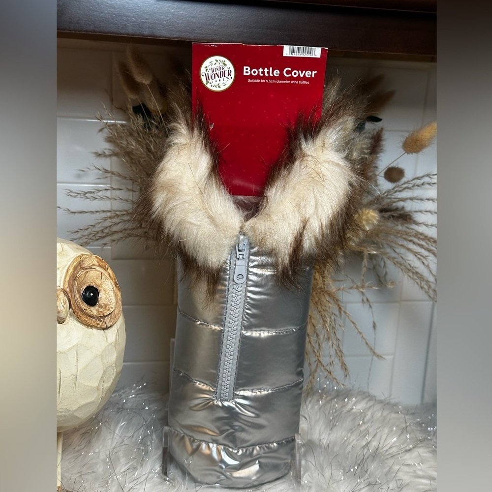 Faux Fur Wine Bottle Jacket